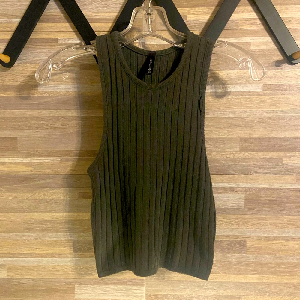 Cropped Racerback Gray Tank top